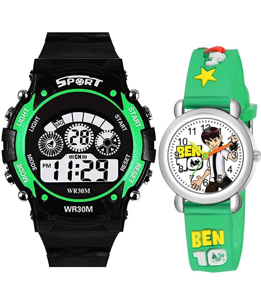     			Rozti Green Silicon Digital Men's Watch