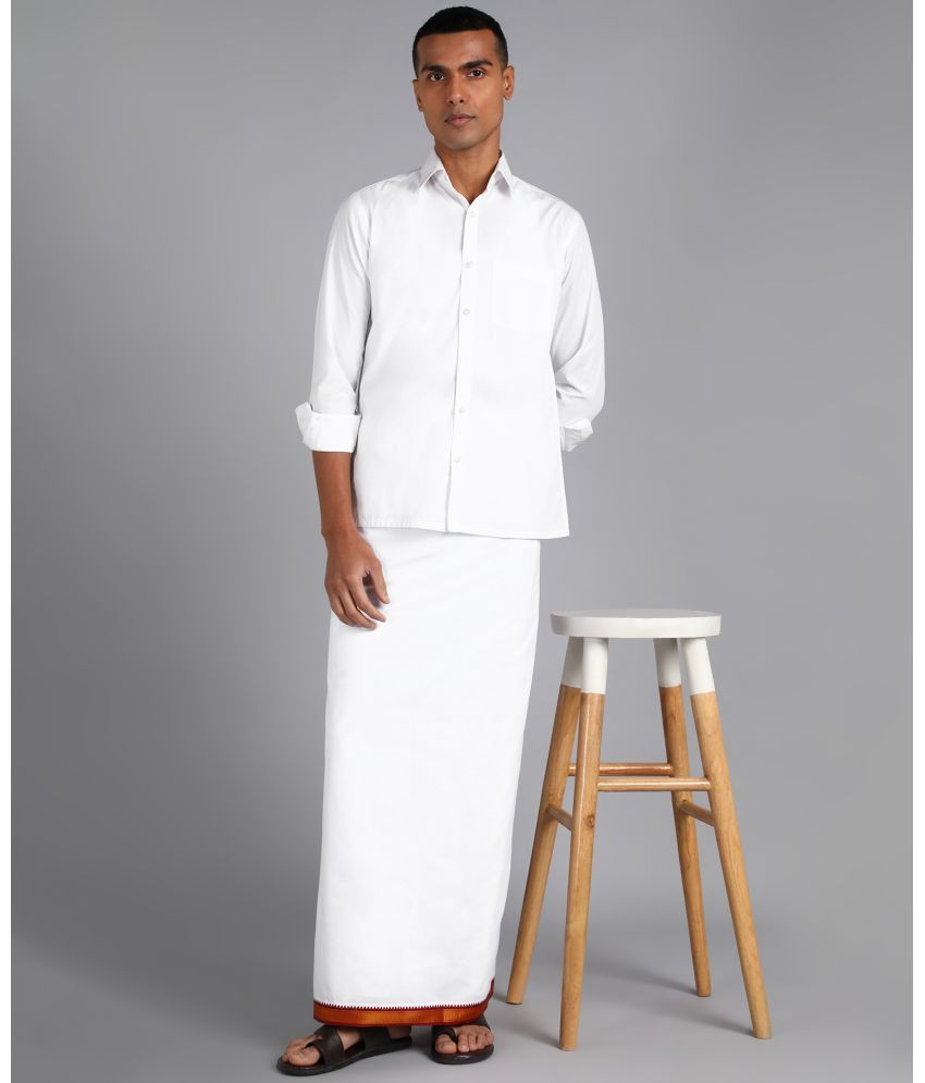     			Shyam Handloom Cotton Men's Dhoti White ( Pack of 1 )