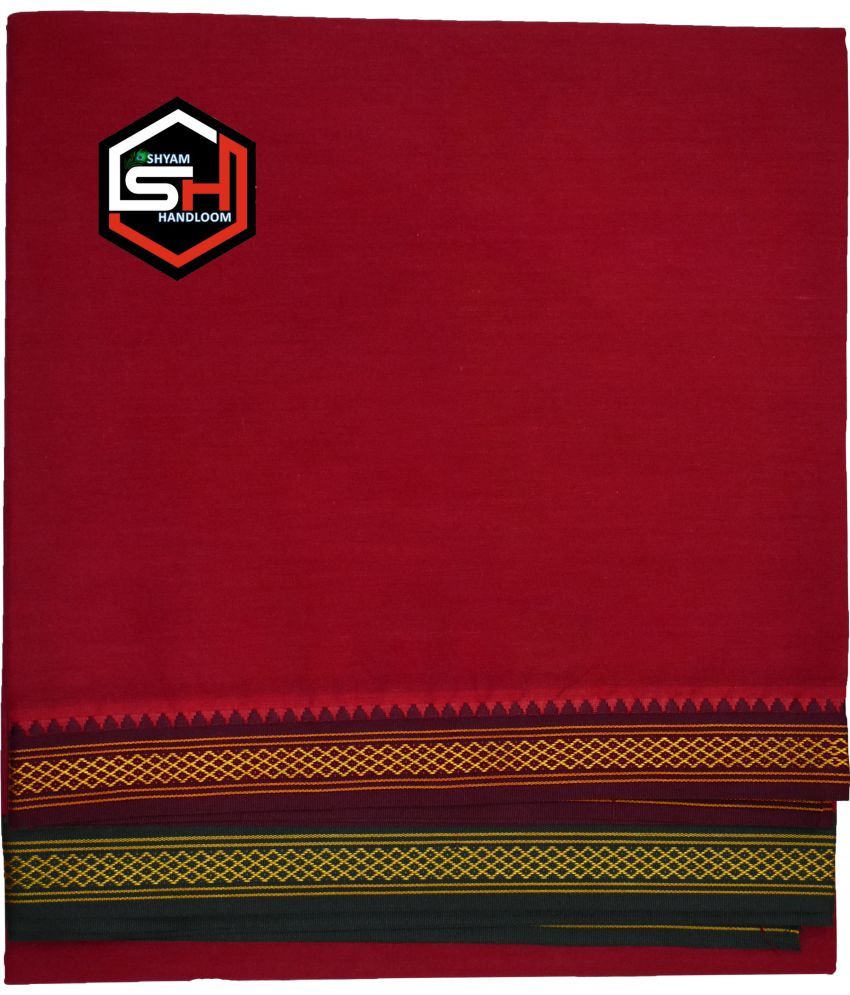     			Shyam Handloom Cotton Men's Lungi Red ( Pack of 1 )