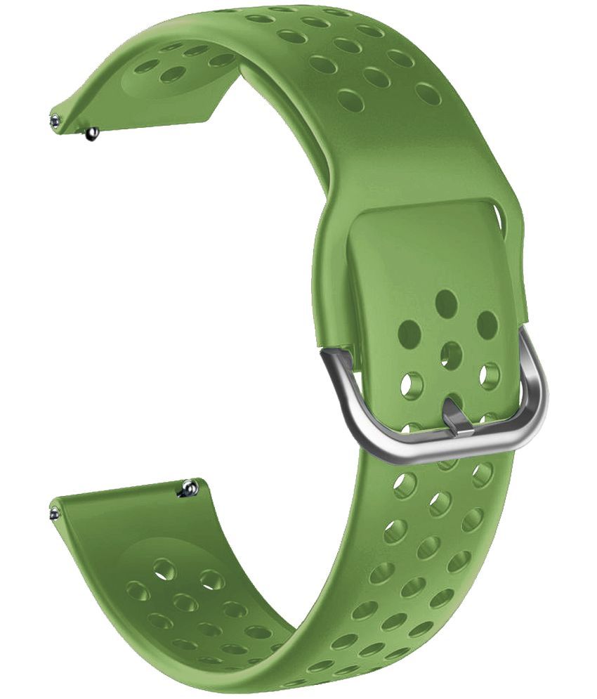     			ACM Watch Strap Silicone Belt 22mm compatible with Boat Lunar Space Plus Smartwatch Breatheable Dot Band Green