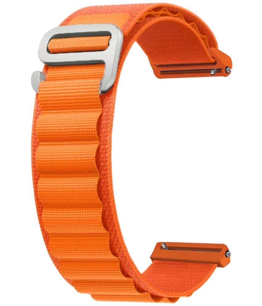     			ACM Watch Strap Nylon 22mm compatible with French Connection Beam Fcsw05 Smartwatch Sports Hook Band Orange