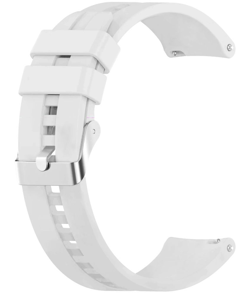     			ACM Watch Strap Silicone Belt 22mm compatible with Boat Lunar Tigon Smartwatch Classic Band White