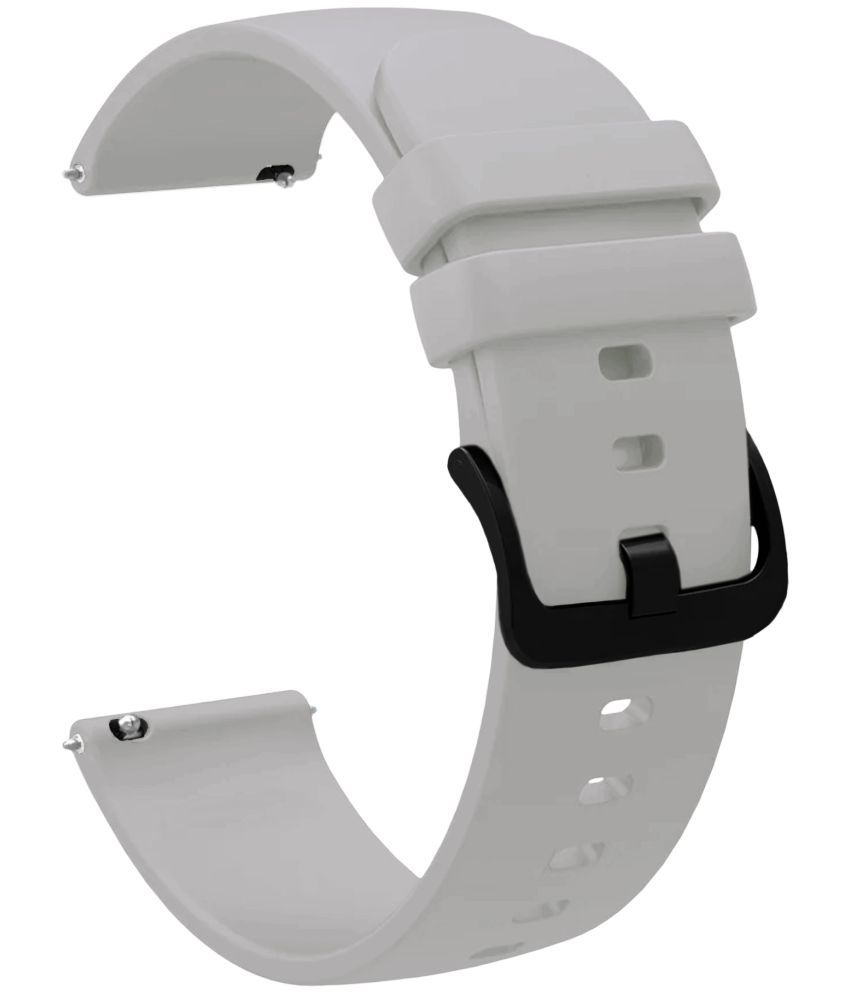     			ACM Watch Strap Silicone Belt 22mm compatible with Pebble Vision Smartwatch Hook Band Grey