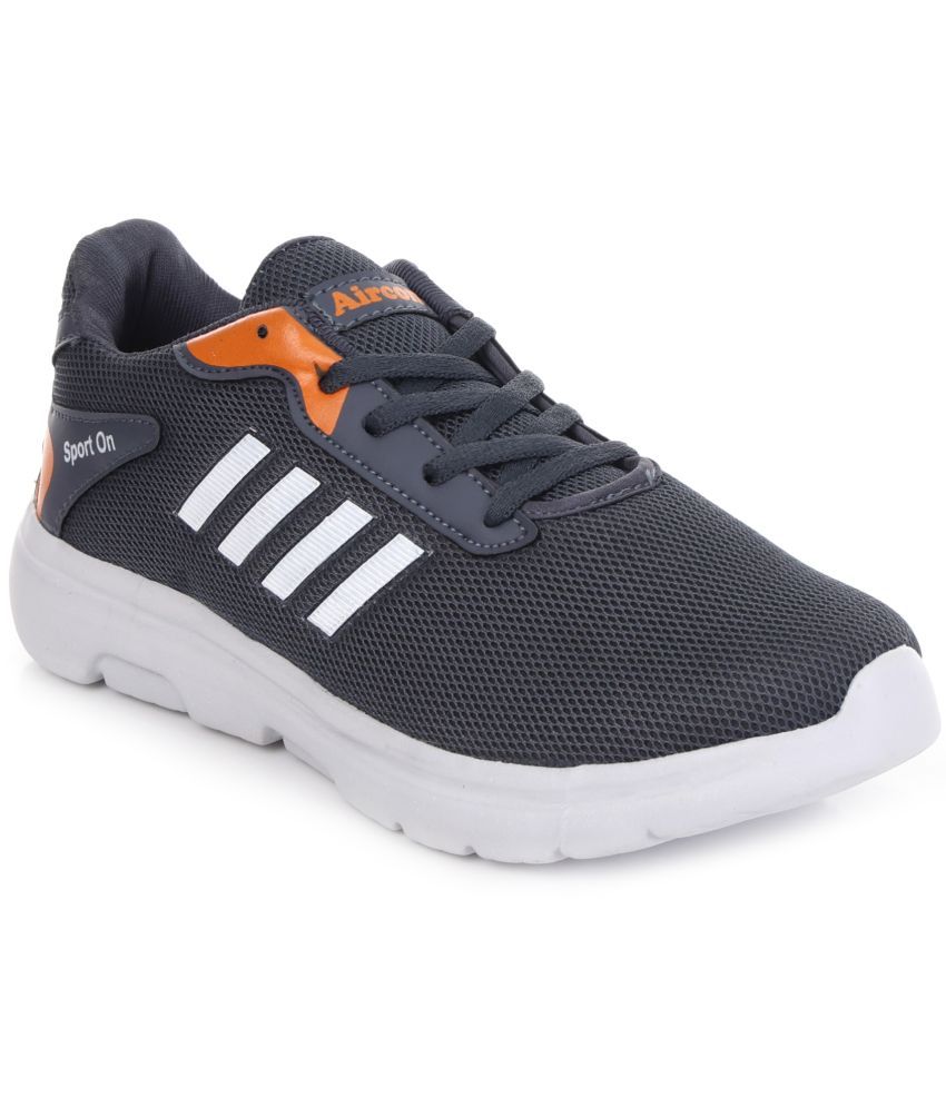     			AIRCON Dark Grey Men's Sports Running Shoes