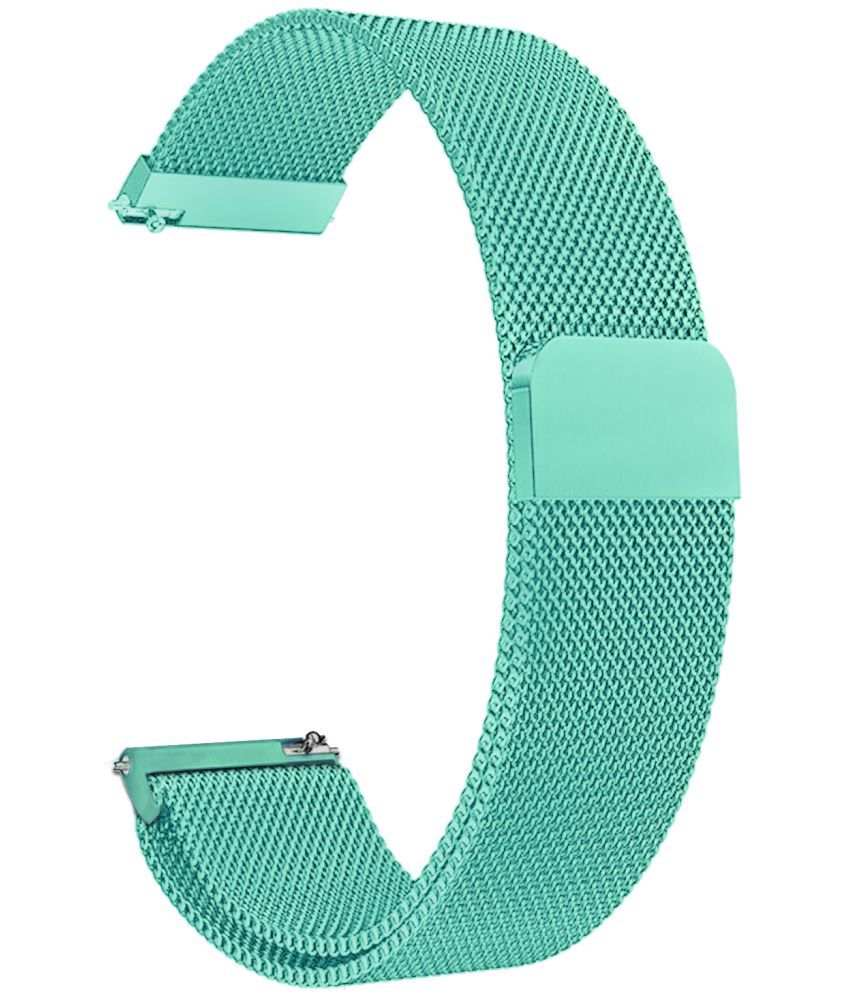     			ACM Watch Strap Magnetic 22mm compatible with Fire-Boltt Apollo 3 Bsw195 Bsw147 Smartwatch Luxury Metal Chain Band Turquoise