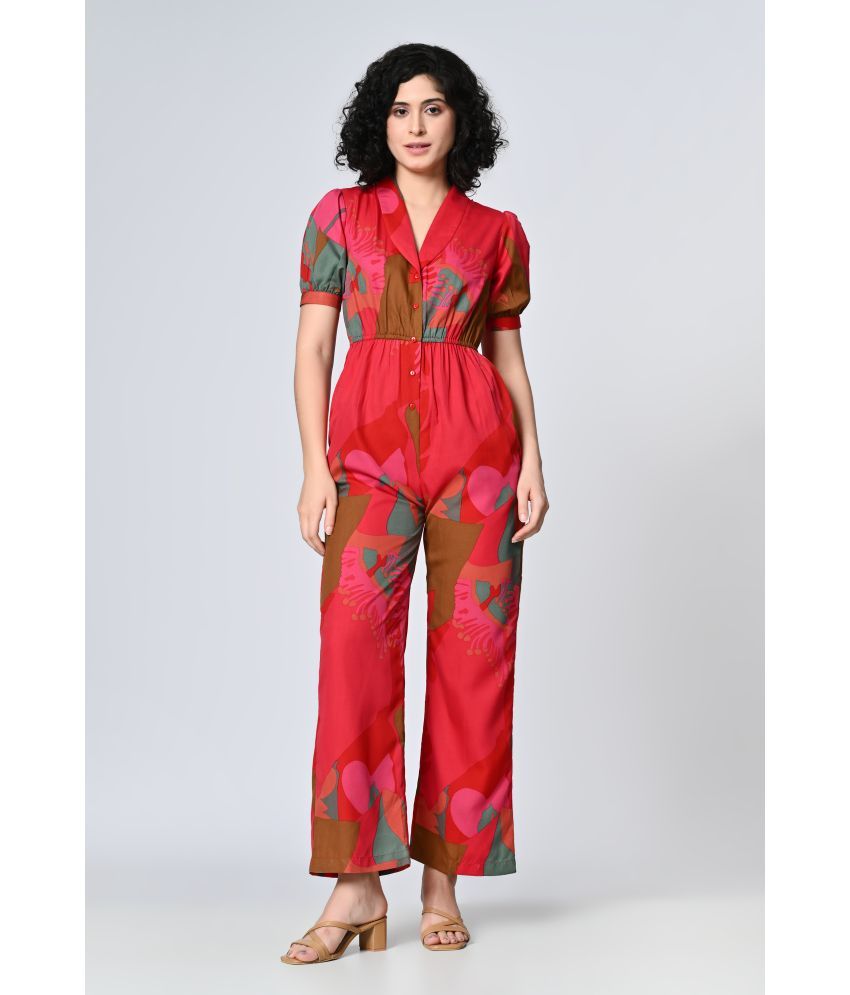     			OTIRA Multicolor Crepe Regular Fit Women's Jumpsuit ( Pack of 1 )