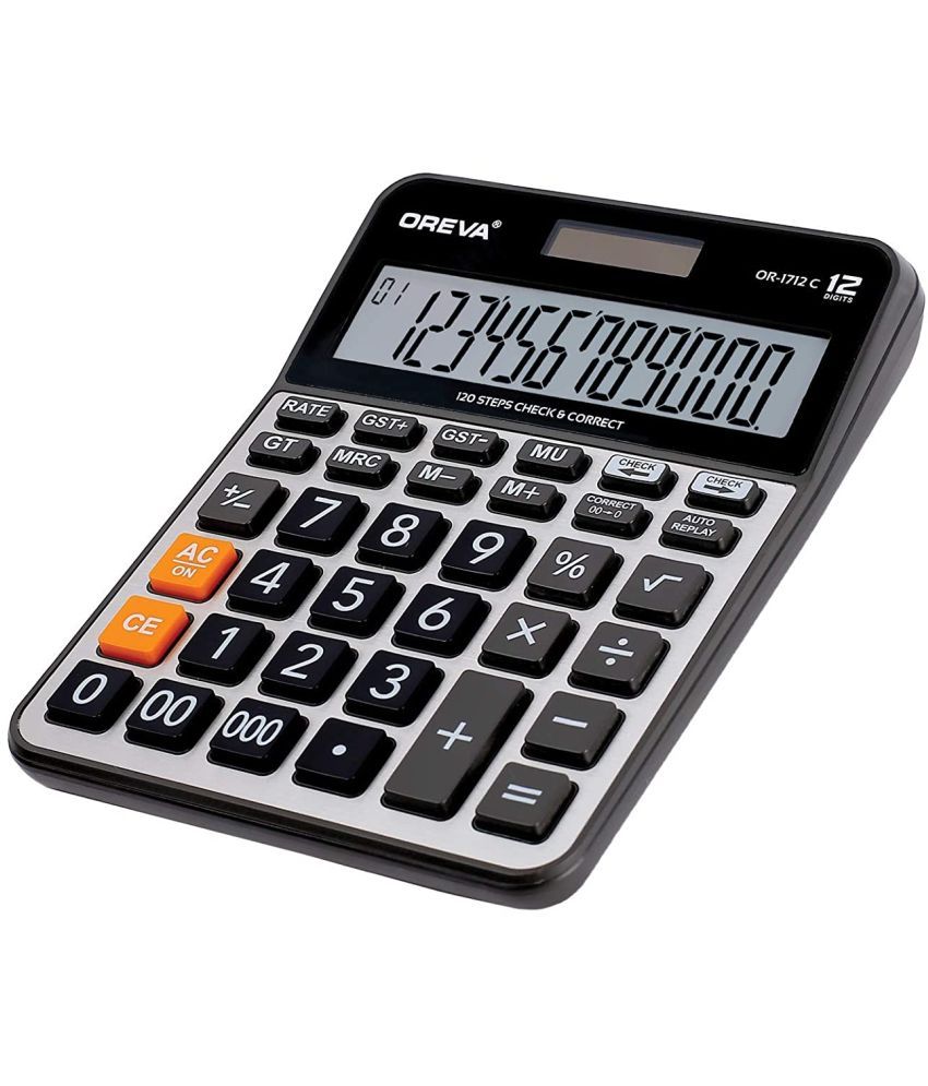     			OREVA Calculator (OR 1712 C),Large Display Caaculator With "000 FUNCTION",MU Function,Solar & Battery