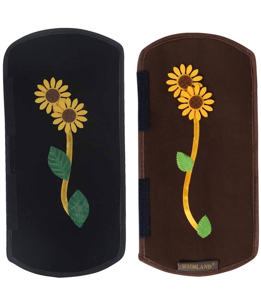     			Wishland Set of 2 Velvet Multicolor Fridge Handle Cover