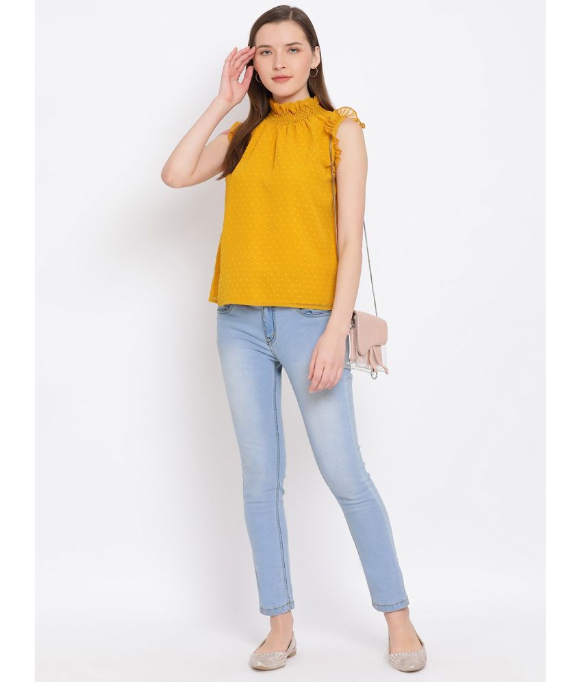     			ALL WAYS YOU Polyester Regular Tops - Yellow Single