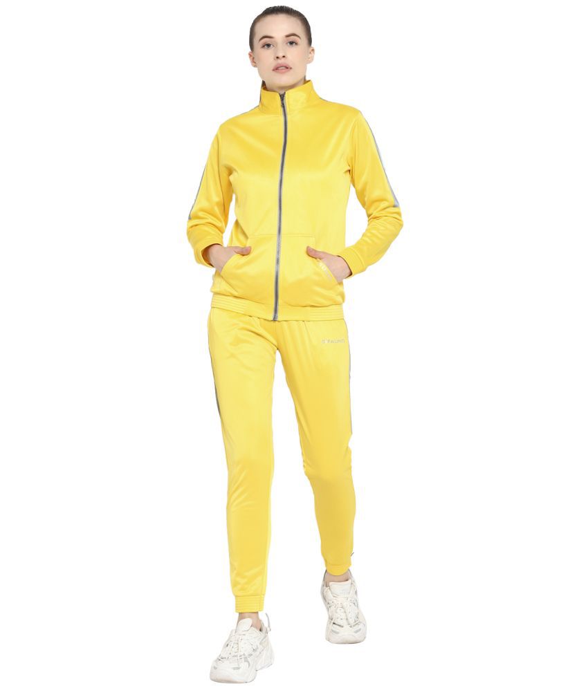     			OFF LIMITS Yellow Polyester Color Blocking Tracksuit - Single