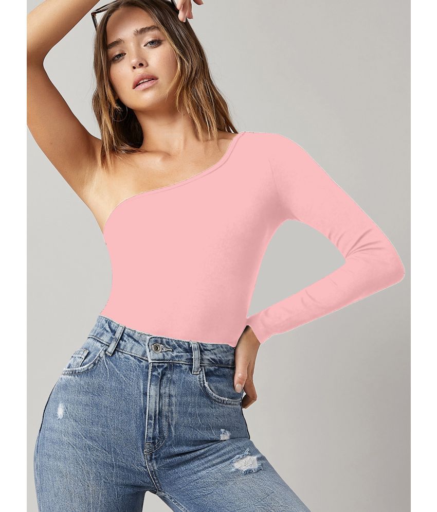     			Aahwan Polyester Regular Tops - Pink Single