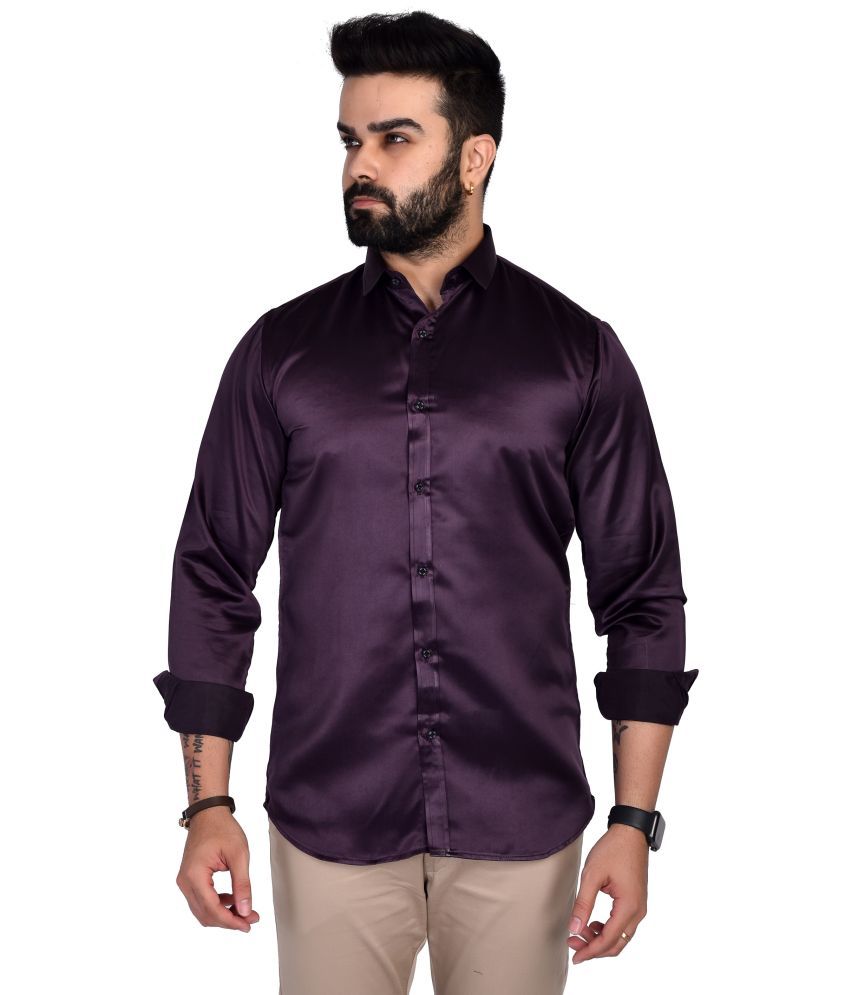 Buy Selyem Satin Purple Solids Party 