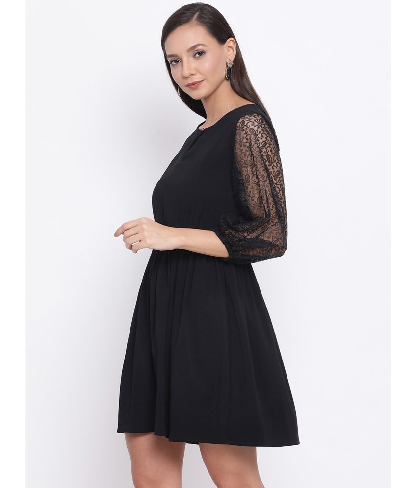     			ALL WAYS YOU Polyester Black Fit And Flare Dress -