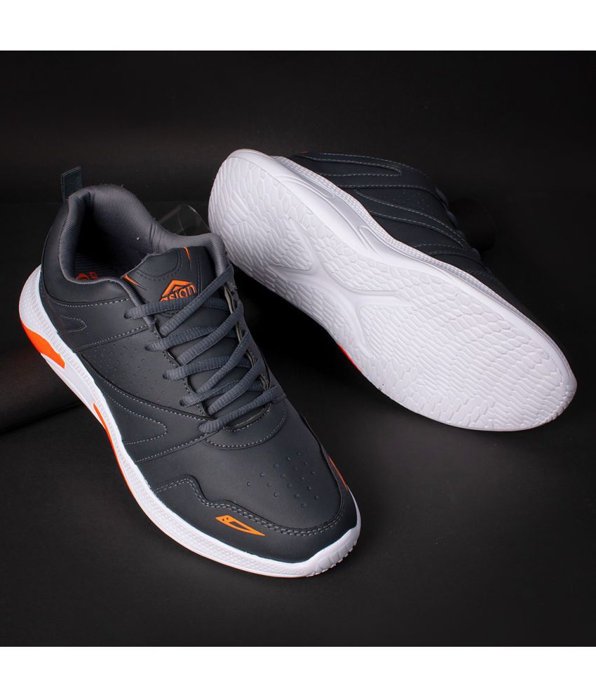     			ASIAN WATERPROOF-12 Gray Running Shoes