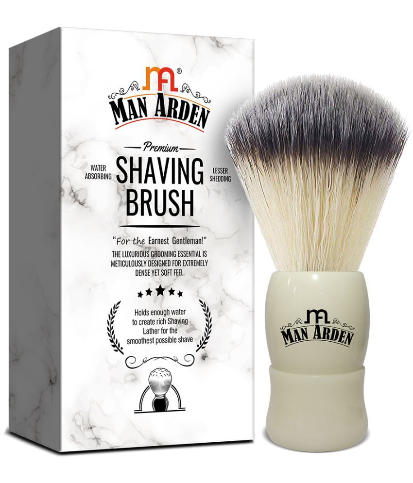     			Man Arden Royal White Premium Shaving Brush With Ultra Soft & Absorbent Bristles & Long Handle | Cruelty Free | For A Smooth Shave