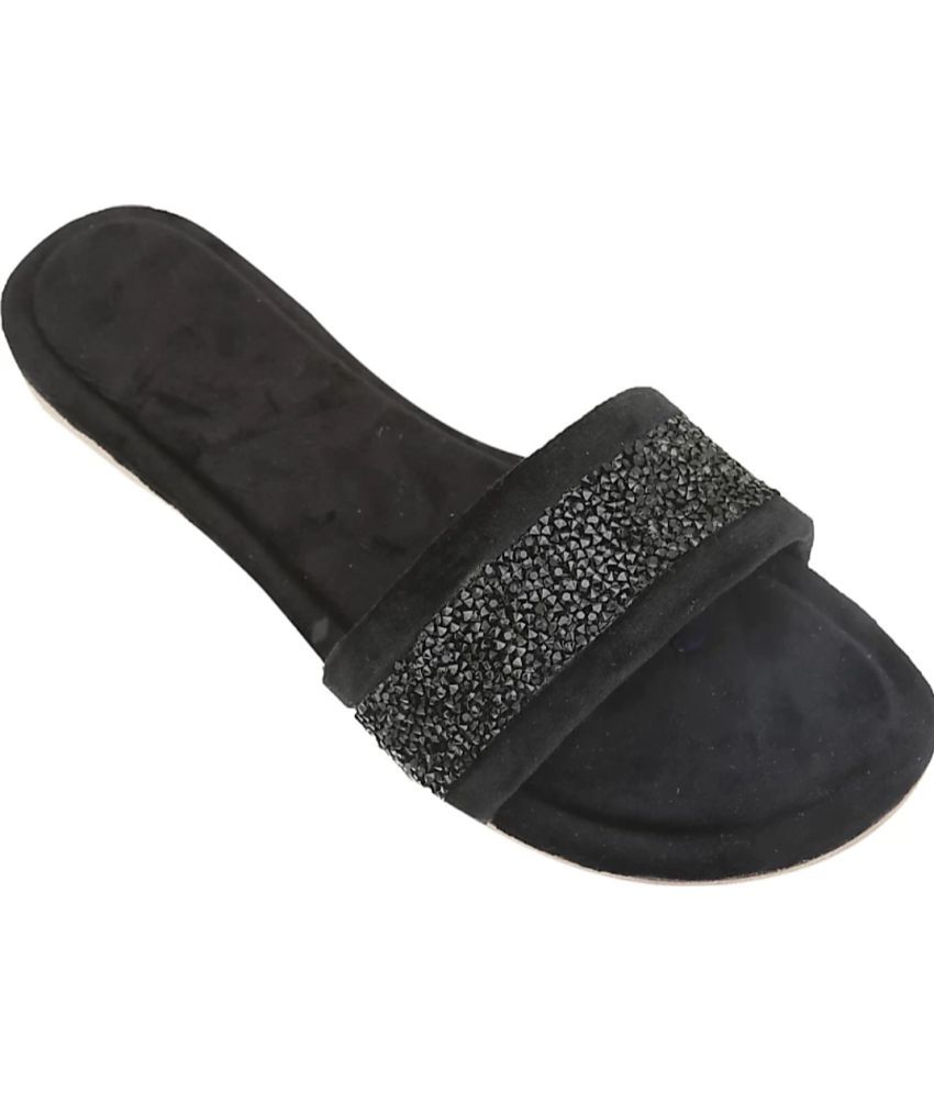     			Anjaneya Creations Black Flats