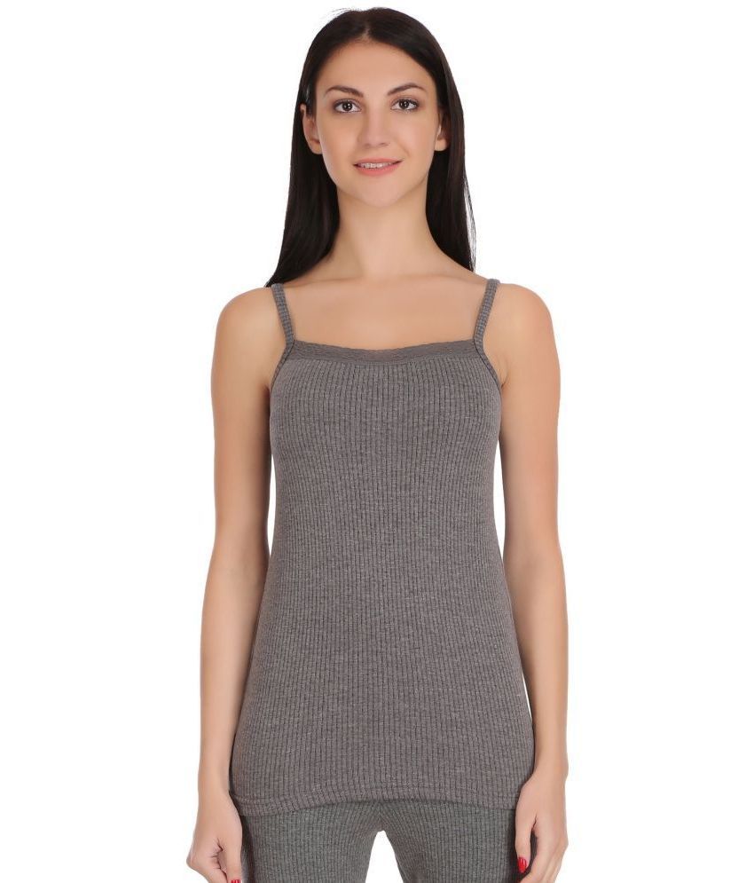     			Selfcare Cotton Blend Topwear - Grey Single