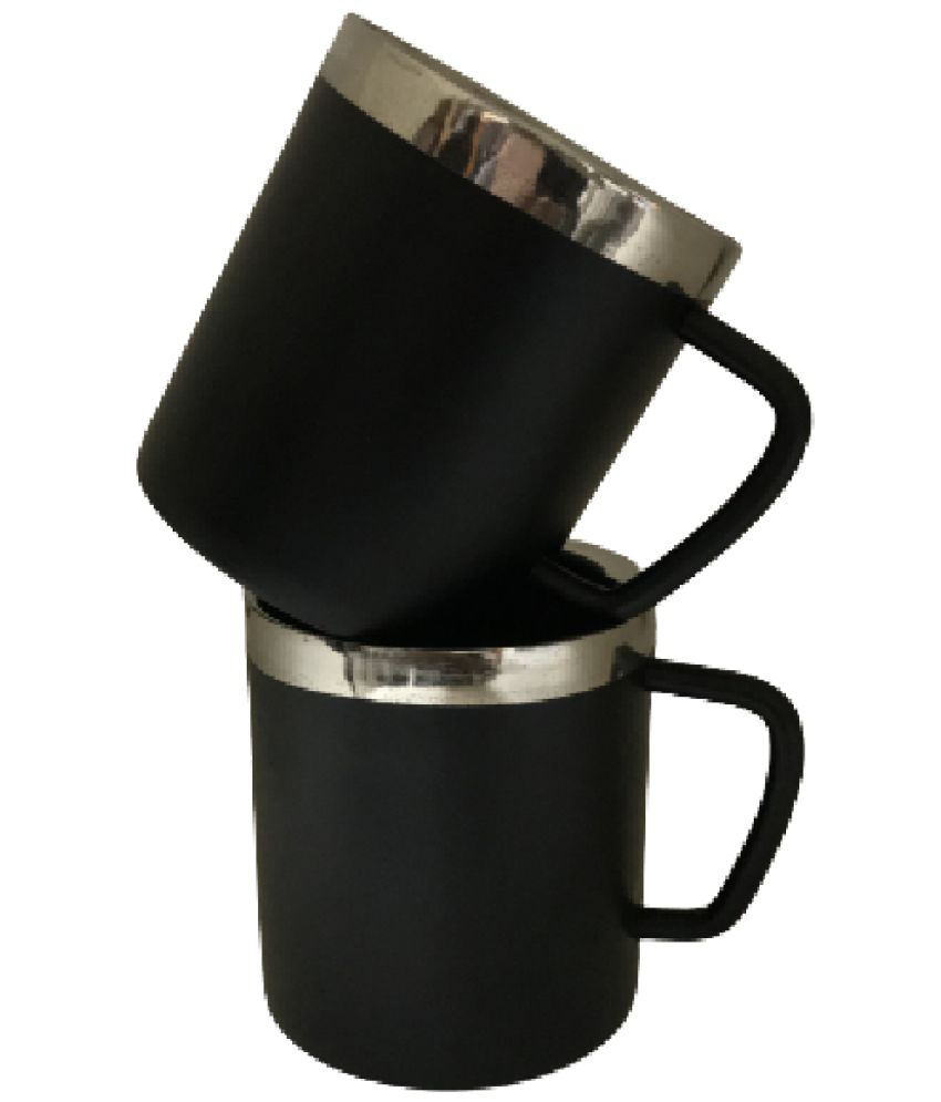     			Dynore Steel Sober Cups Double Walled Coffee Cup 2 Pcs 180 ml