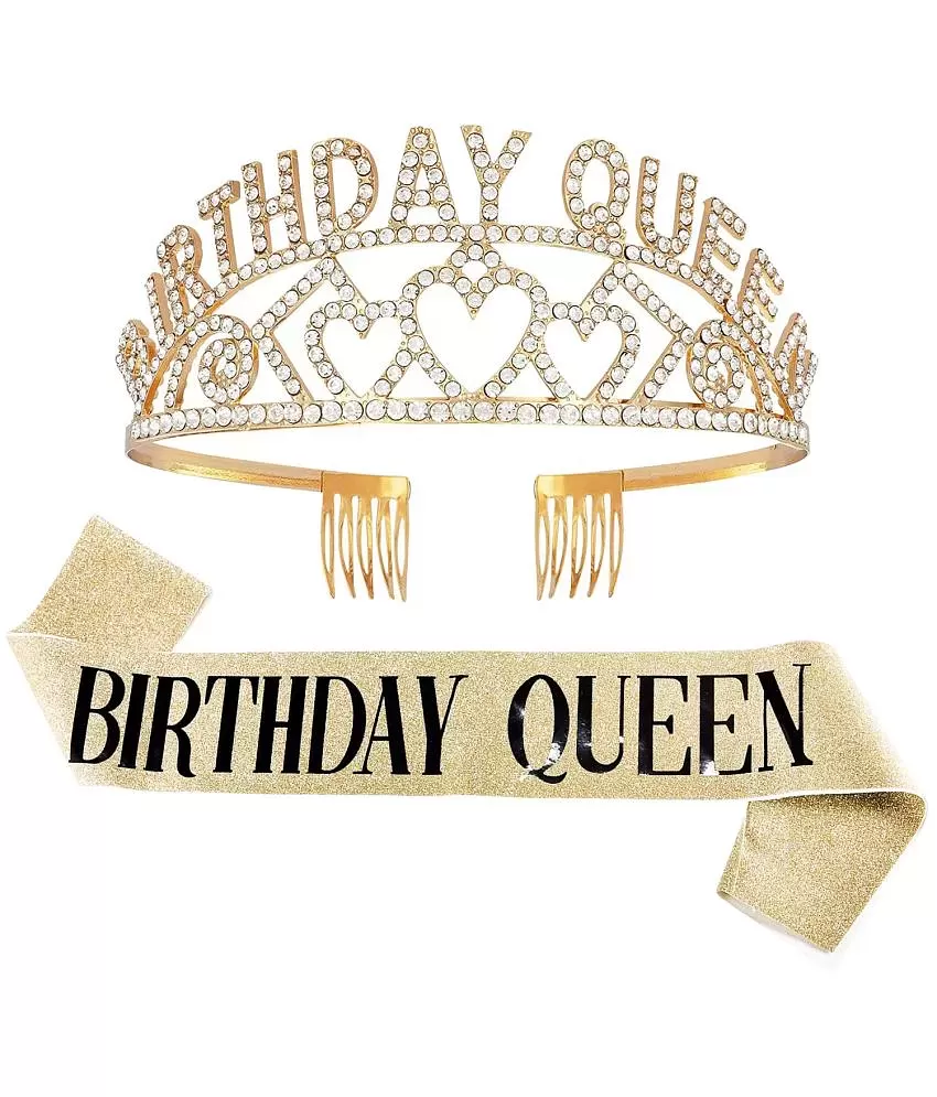 Party Propz Happy Birthday Combo with Sash and Tiara for Birthday ...