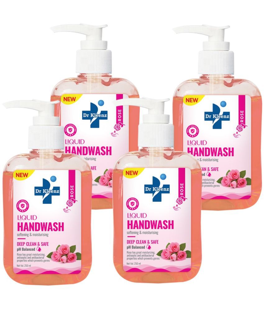     			Dr Kleenz Deep Clean & Safe Rose Hand Wash 1000 mL Pack of 4