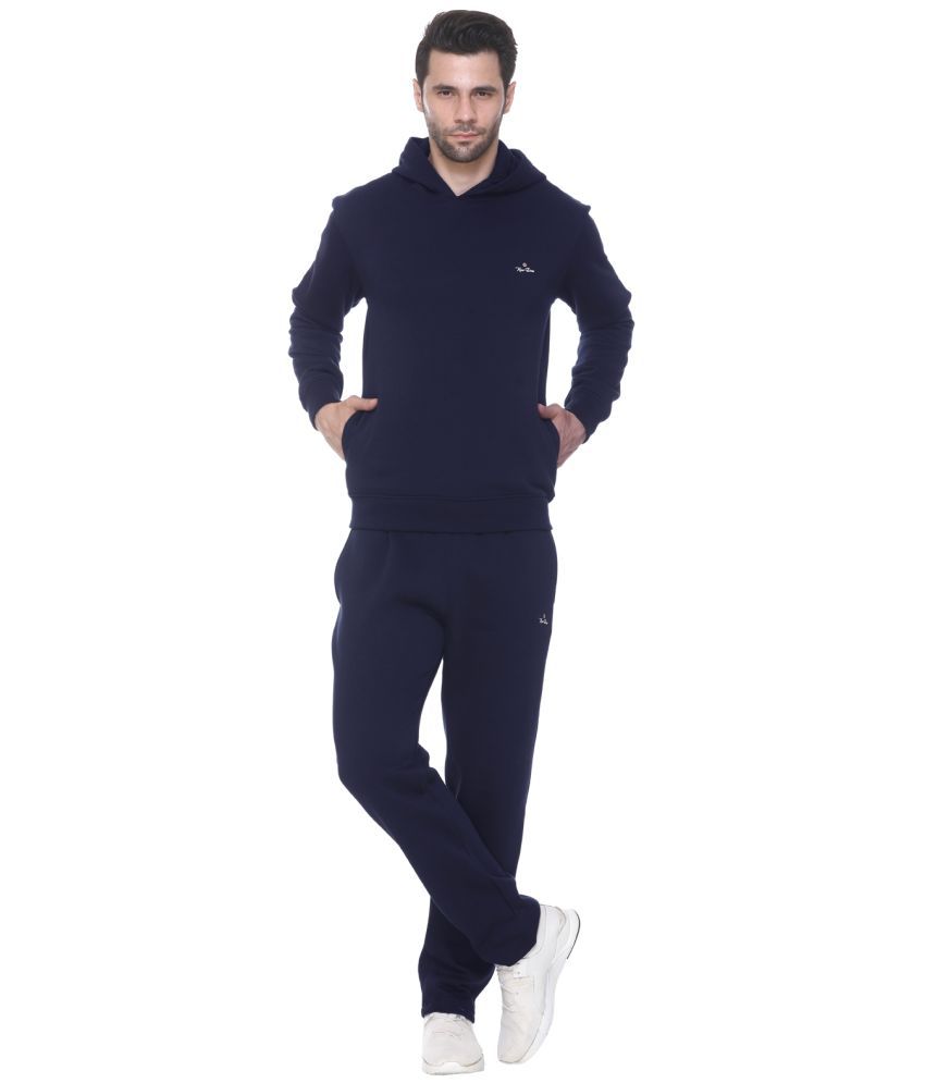 blue fleece tracksuit