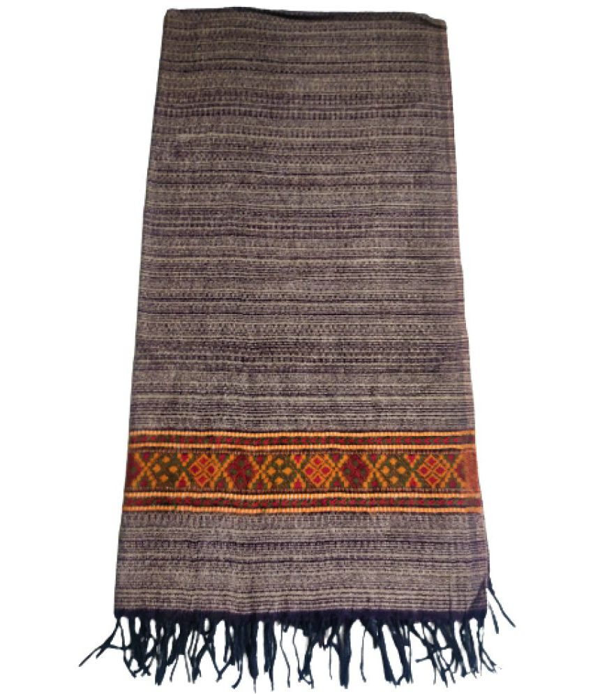     			new india trends Brown Self Shawl - Single