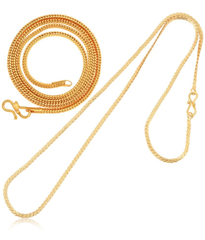     			AanyaCentric Combo of 2 Gold Plated 22inches Long Fashion Chain