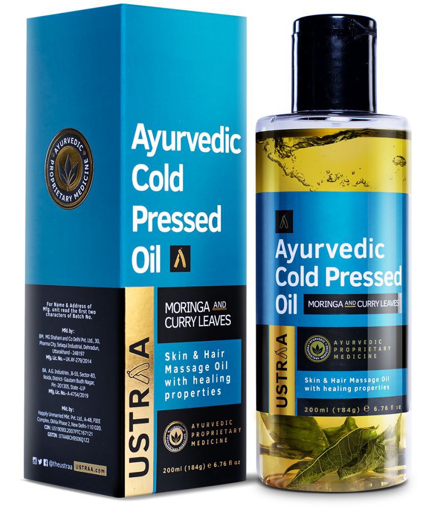     			Ustraa Ayurvedic Cold Pressed Oil - with Moringa & Curry Leaves - 200 ml