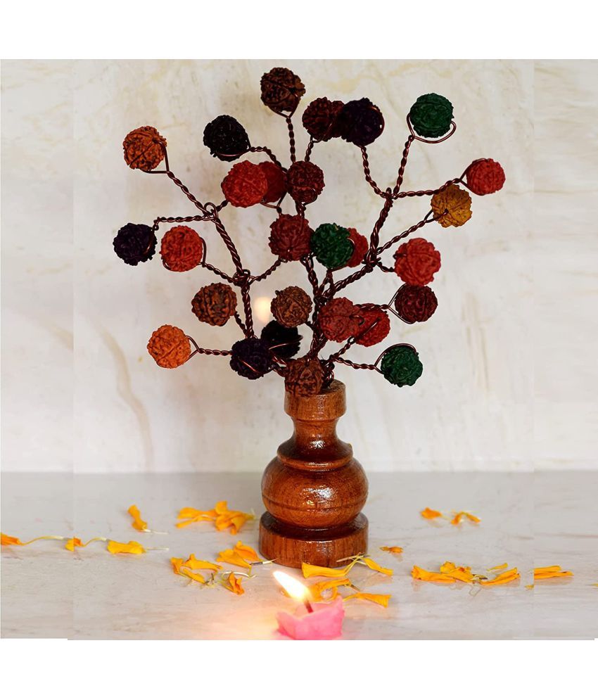 Mithila Rudraksha Tree Bouquet Pcs Of Natural Hand Painted