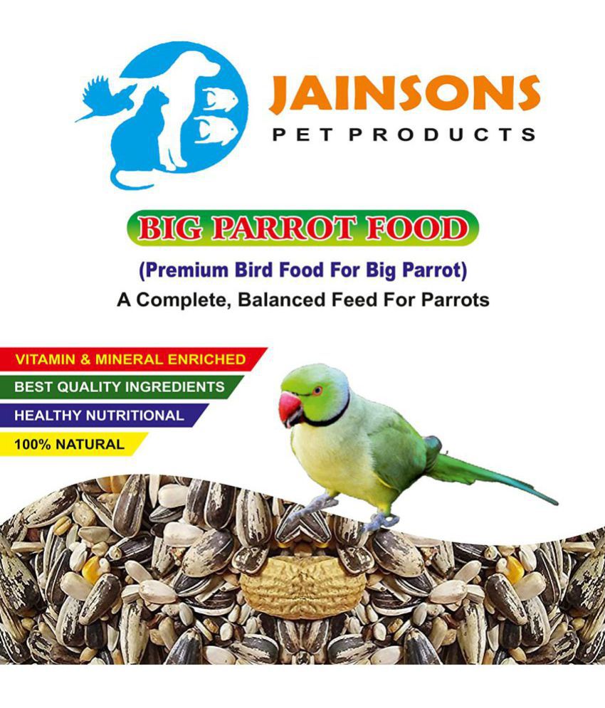 Big Parrot Food 11-12 Types of Seeds Ideal Food for Parrots, Macaw, Sparrows, Budgies, Finches and Love Birds (900 Gram 1PKT)