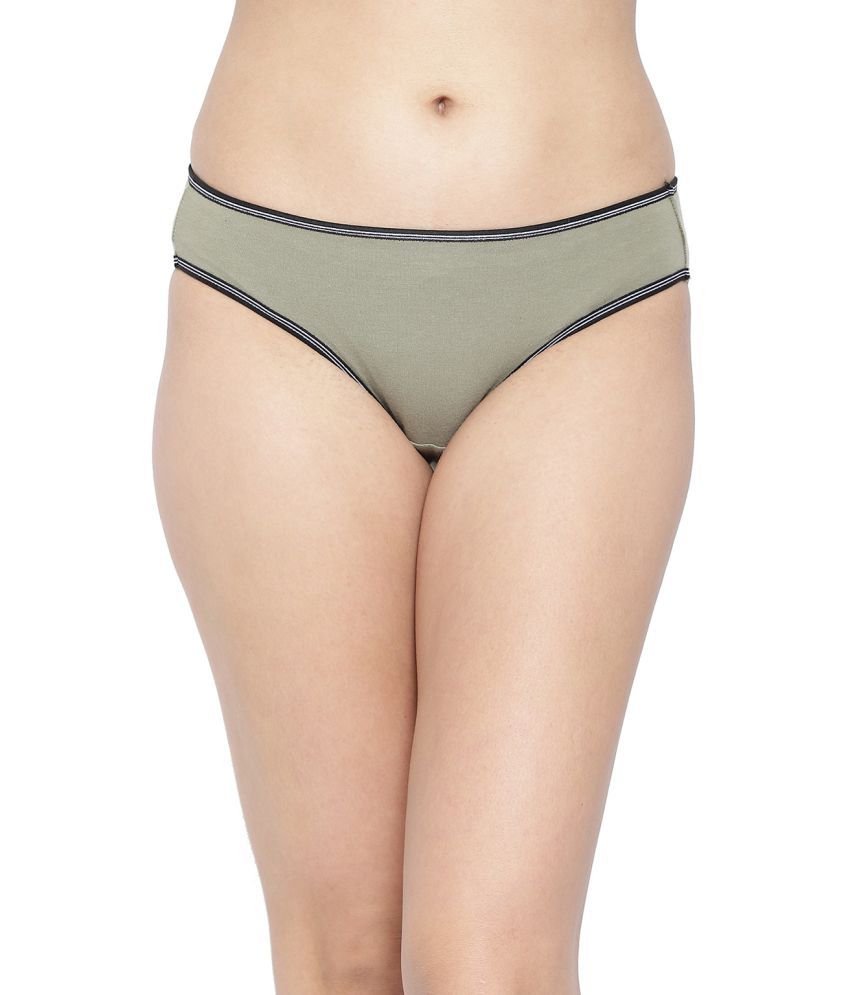     			Clovia Cotton Women's Bikini Panties ( Green )