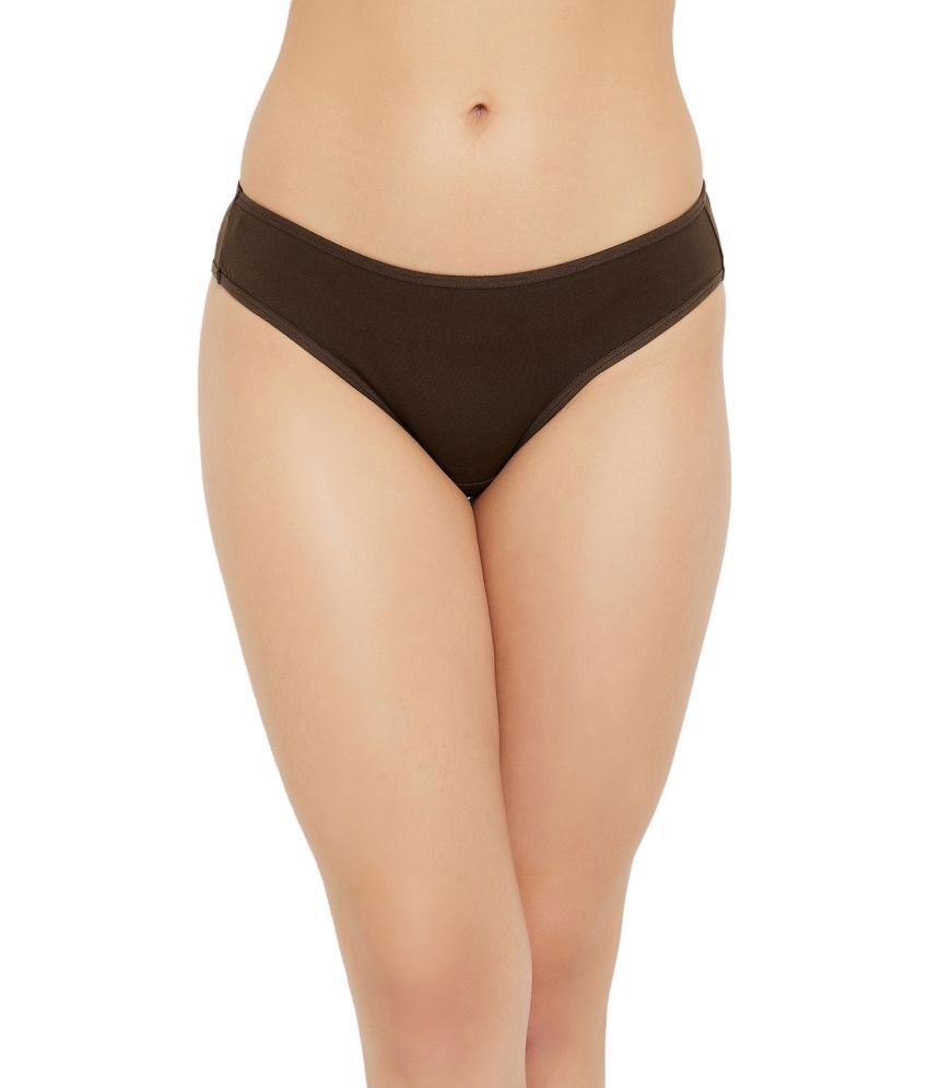     			Clovia Cotton Women's Bikini Panties ( Brown )