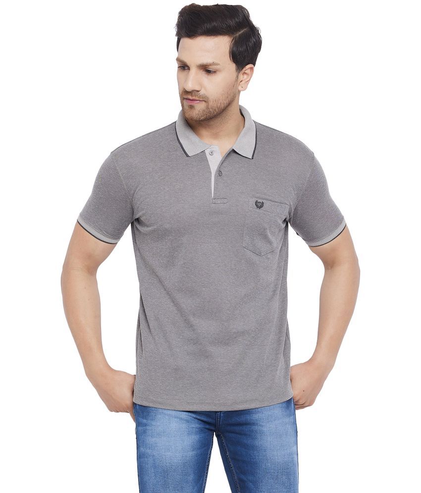     			Duke - Grey Melange Cotton Regular Fit Men's Polo T Shirt ( Pack of 1 )