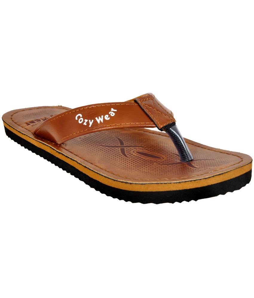     			Cozy Wear Tan Slippers