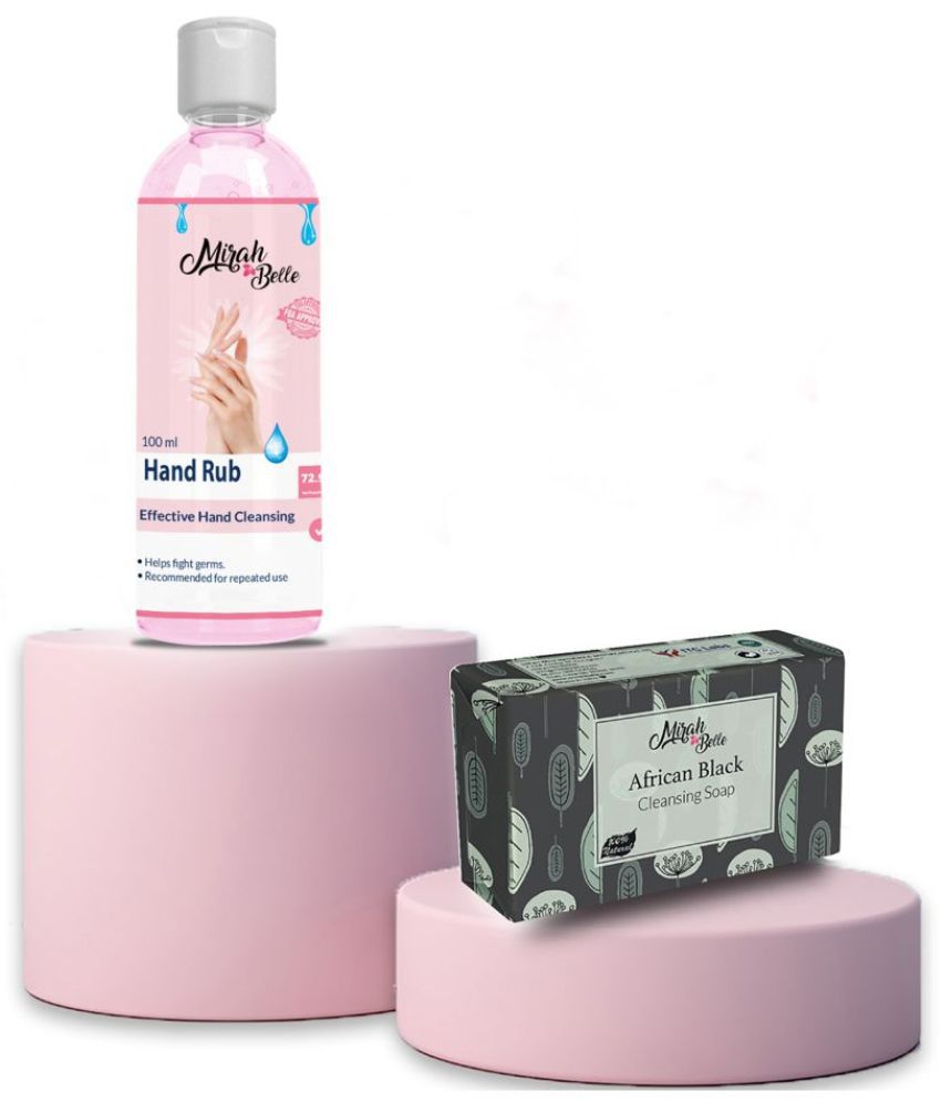     			Mirah Belle Hand Rub Sanitizer 100ml & Black African Soap 125 gm Hand Sanitizer 100 mL Pack of 1