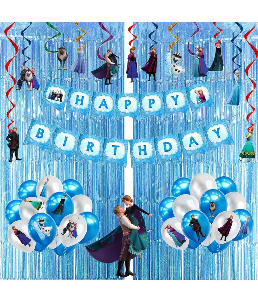     			Party Propz Frozen Theme Birthday Decoration for Girls 47Pcs - Princess Elsa Birthday Party Decorations - Frozen Birthday Decorations for Girls / Frozen Balloons for Birthday Decoration