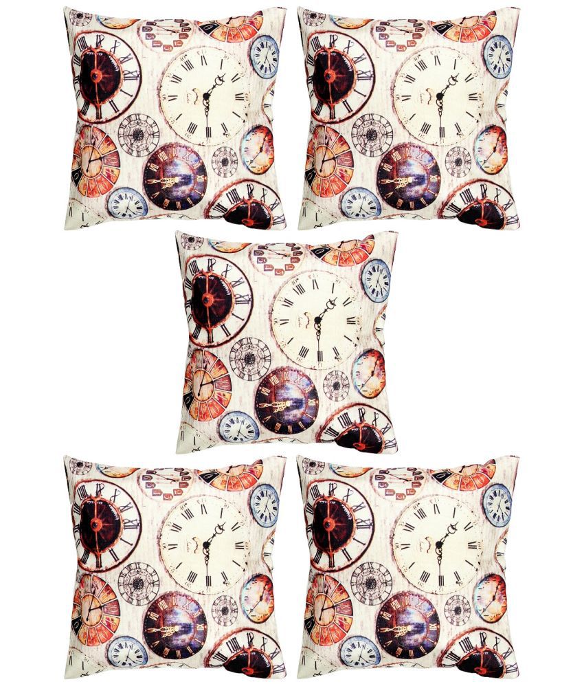     			HOMETALES - Set of 5 Cushion Covers Floral Themed
