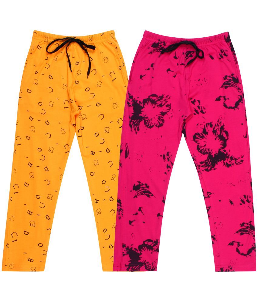     			DIAZ Kids Cotton printed Trackpant/Trousers/Lower Combo pack of 2