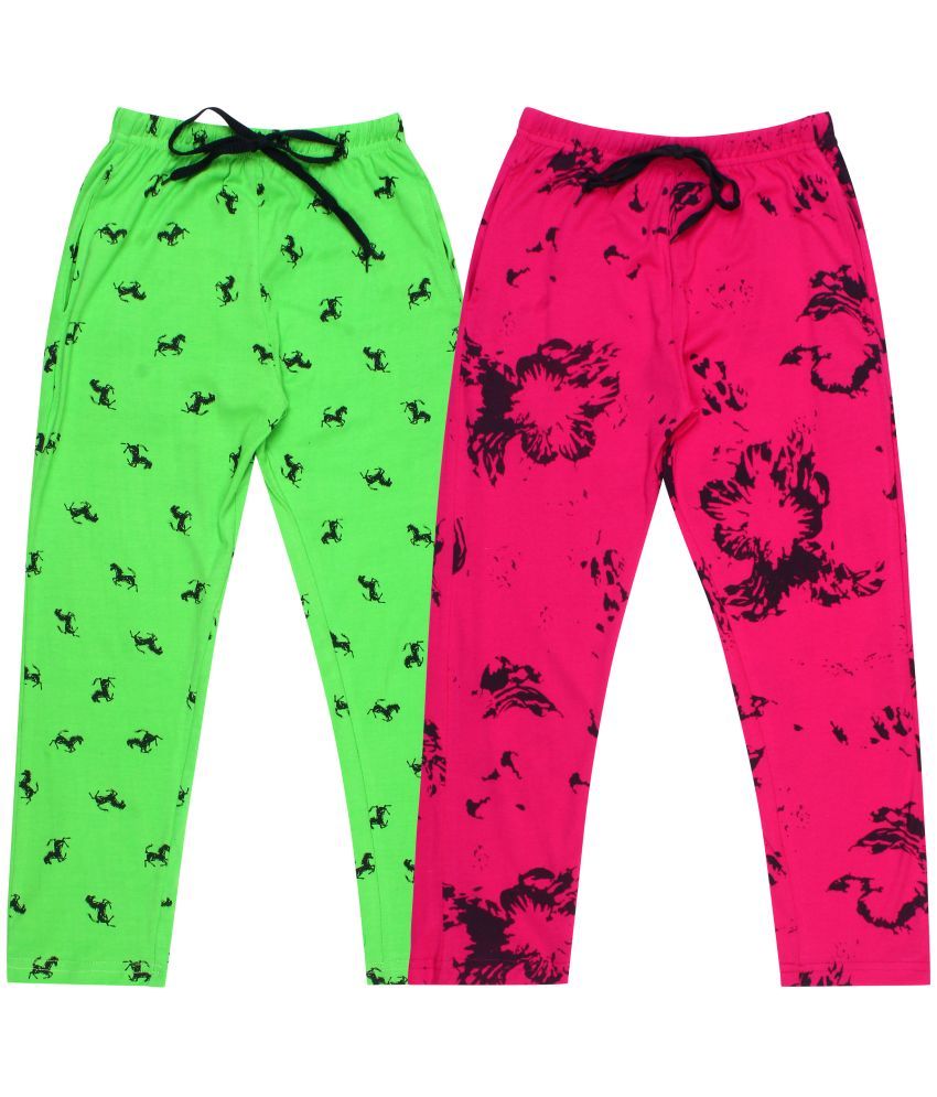     			DIAZ Kids Cotton printed Trackpant/Trousers/Lower Combo pack of 2