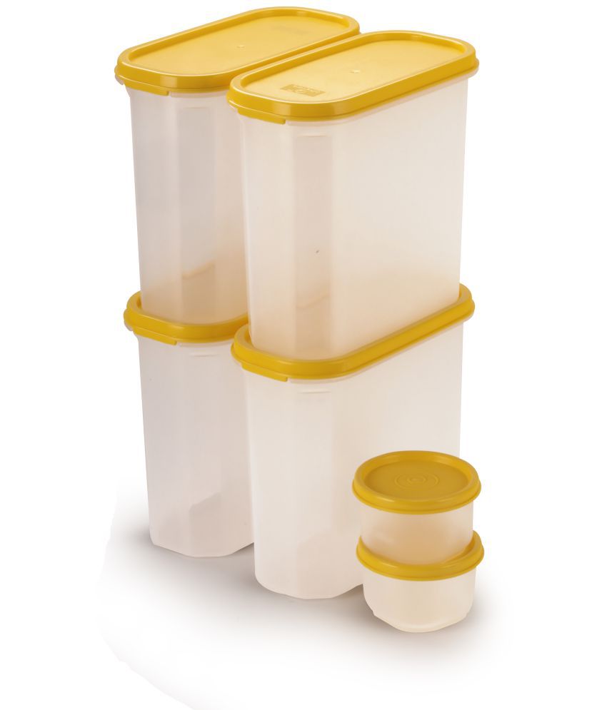     			Oliveware Polyproplene Yellow Dal Container ( Set of 6 )
