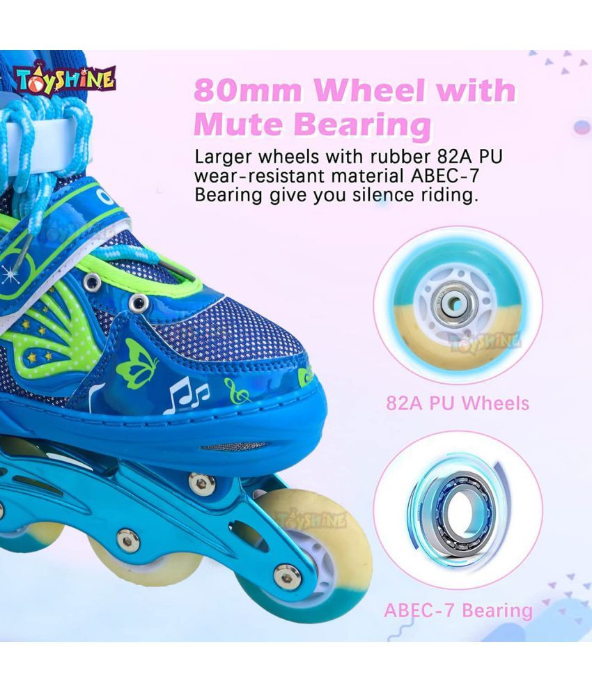 Toyshine Flying Power Inline Skates for Kids, Adjustable Inlines Skates
