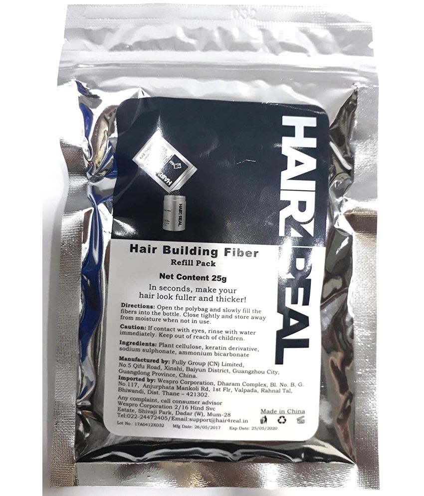 HAIR4REAL Hair Building Hair Fibers Refill Pack - 25G - Black: Buy  HAIR4REAL Hair Building Hair Fibers Refill Pack - 25G - Black at Best  Prices in India - Snapdeal