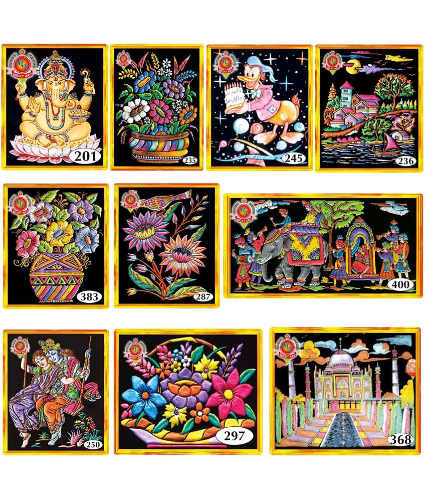 Jinkrymen  Emboss Painting Kit (Set of 10 Pieces)(Any Design)