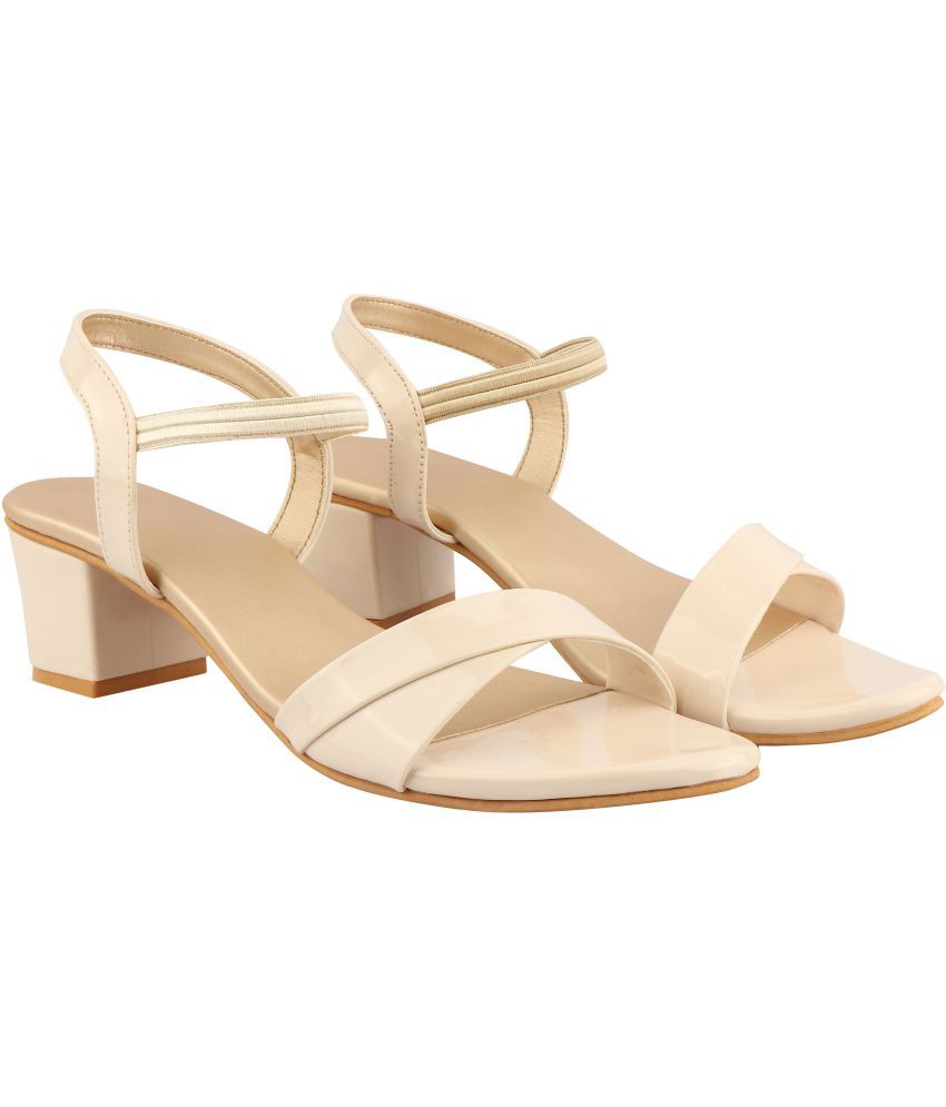     			Shoetopia - Cream Women's Sandal Heels