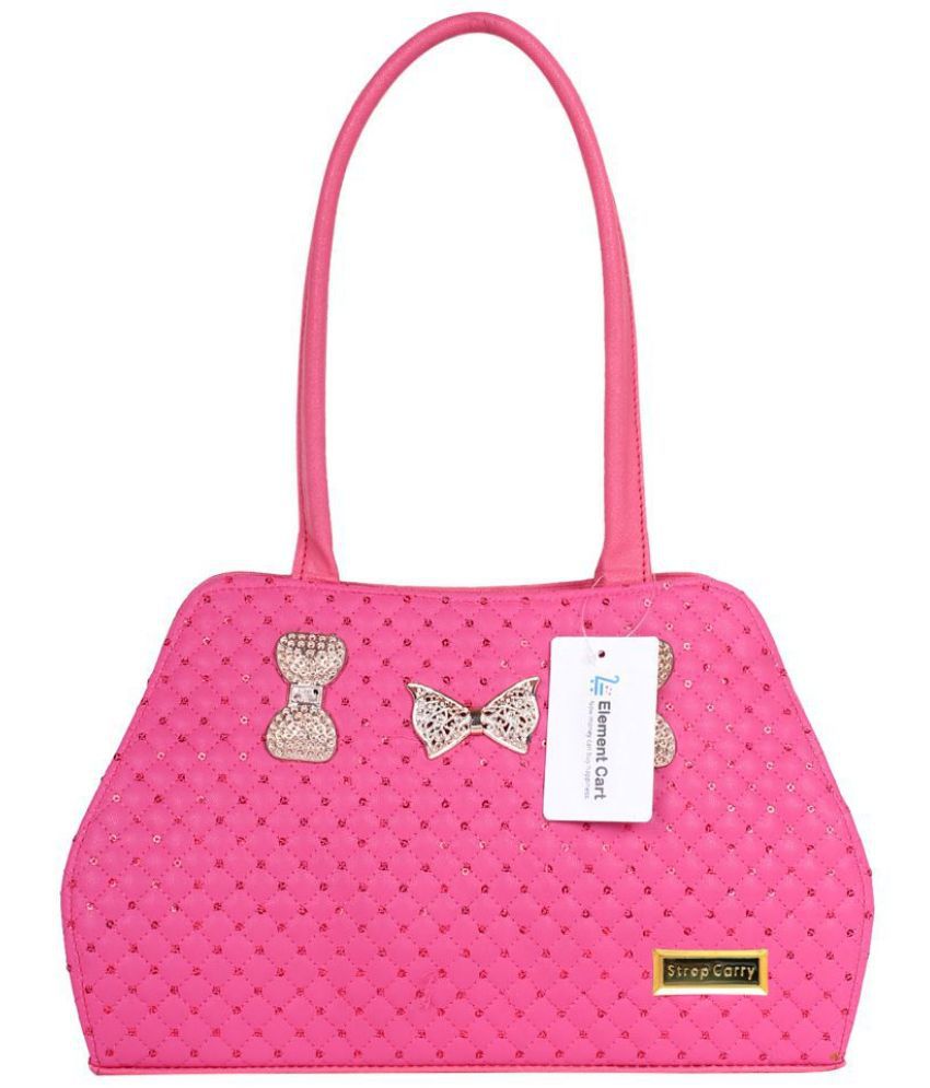 Stropcarry Pink P.U. Shoulder Bag