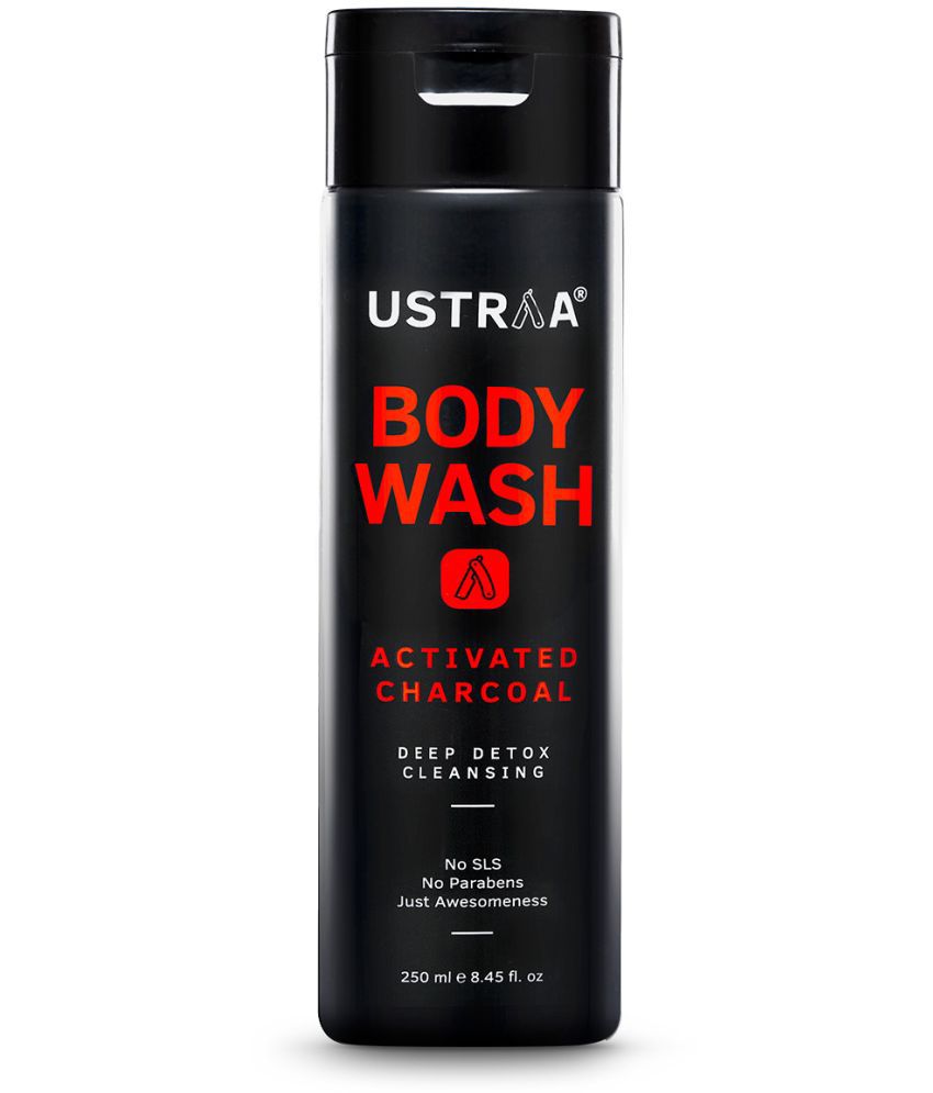     			Ustraa Body Wash- Activated Charcoal 200 ml - Deep Skin Detox with Activated Charcoal, Moisturization of Aloe Vera, Cleansing & Intense Foaming without Sulphates