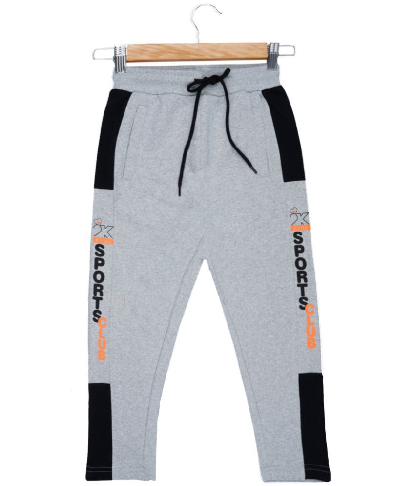 2K Kids - Silver Cotton Blend Boy's Trackpant ( Pack of 1 )