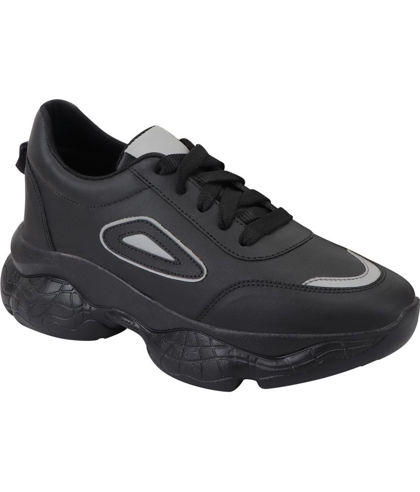     			Shoetopia Black Casual Shoes