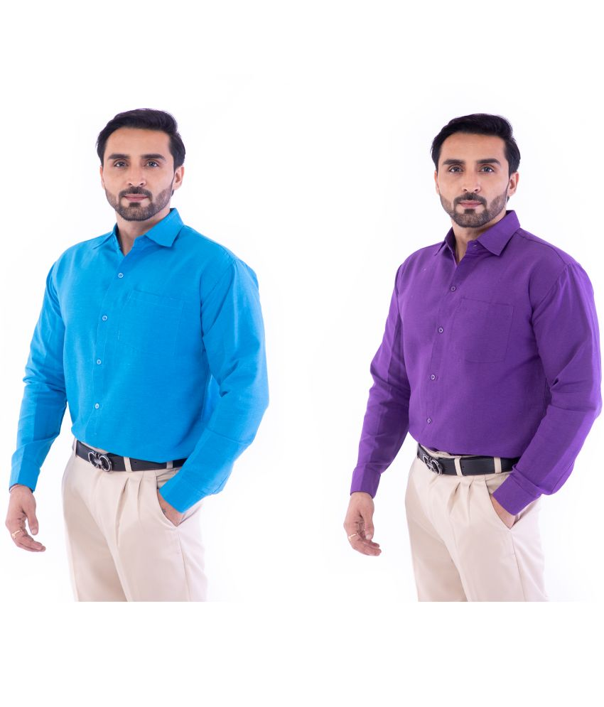     			DESHBANDHU DBK - Multicolor Cotton Regular Fit Men's Casual Shirt (Pack of 2 )