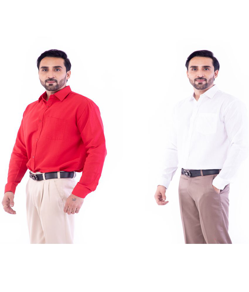     			DESHBANDHU DBK 100 Percent Cotton Multi Shirt Pack of 2